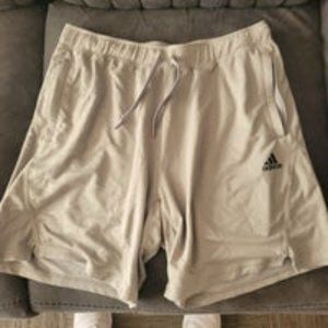 *SOLD* Adidas AEROREADY Primegreen Terry Cloth Shorts Grey Mens Size Large